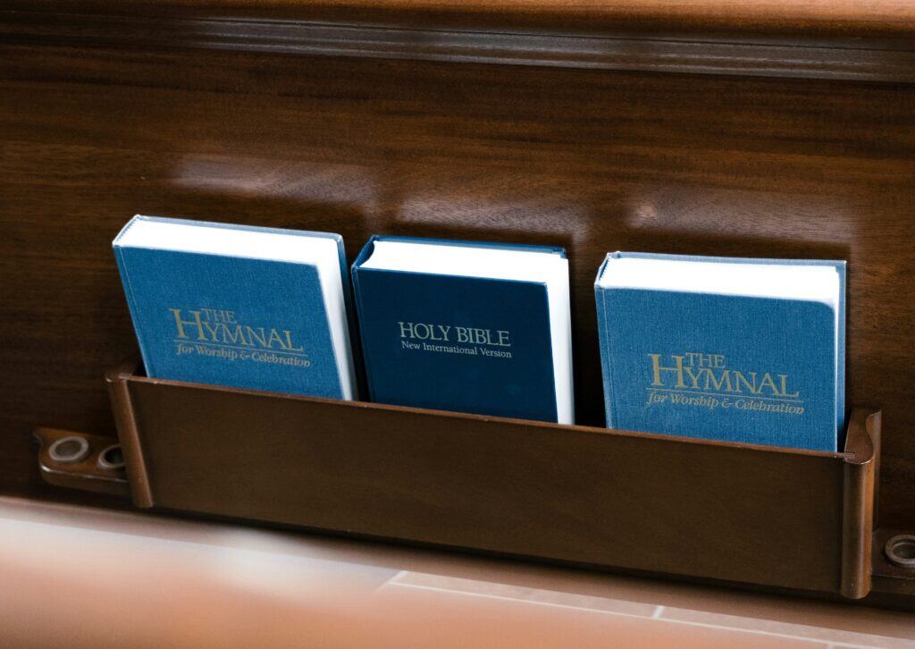 Bible and hymnals